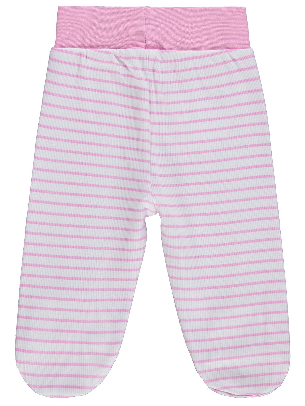Civil Baby Çizgi Empirme 1-9 Ay Tek Alt Bebe - Beyaz