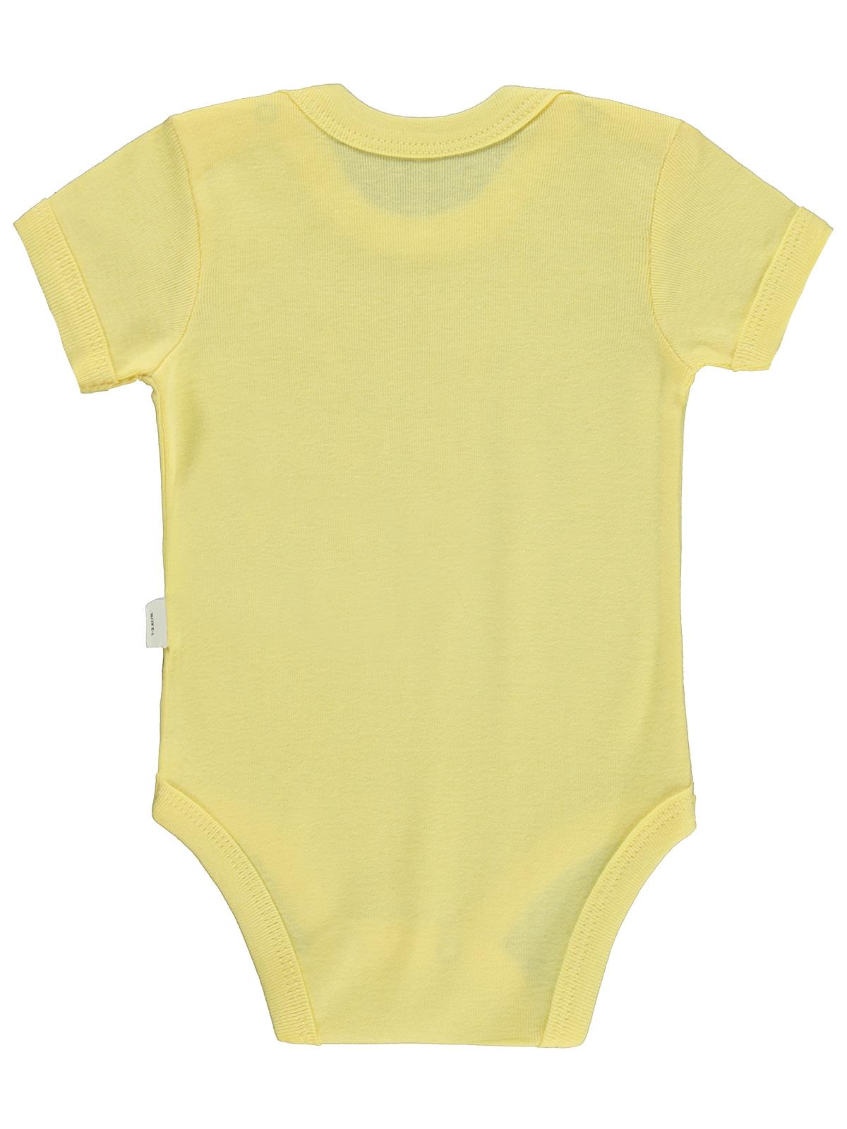 Civil Baby Dondurma Baskılı 1-36 Ay Çıtçıtlı Badi - Sarı
