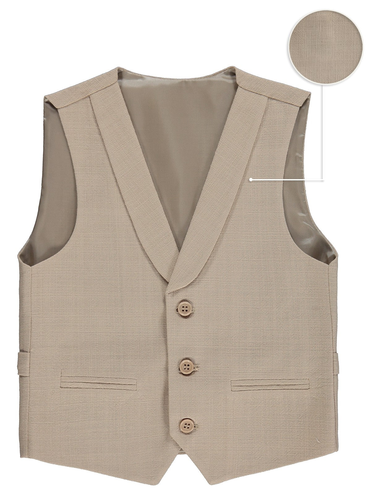 Pierre Cardin Keten Görünümlü 10-12 Yaş Yelek - Kahverengi