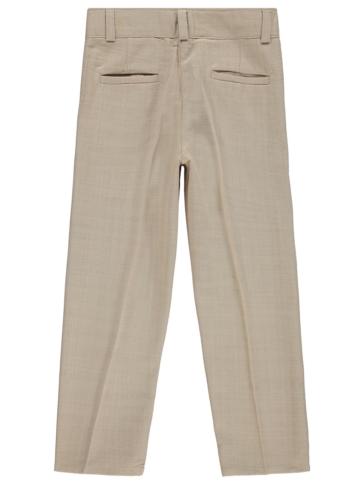 Pierre Cardin Keten Görünümlü 10-12 Yaş Pantolon - Kahverengi