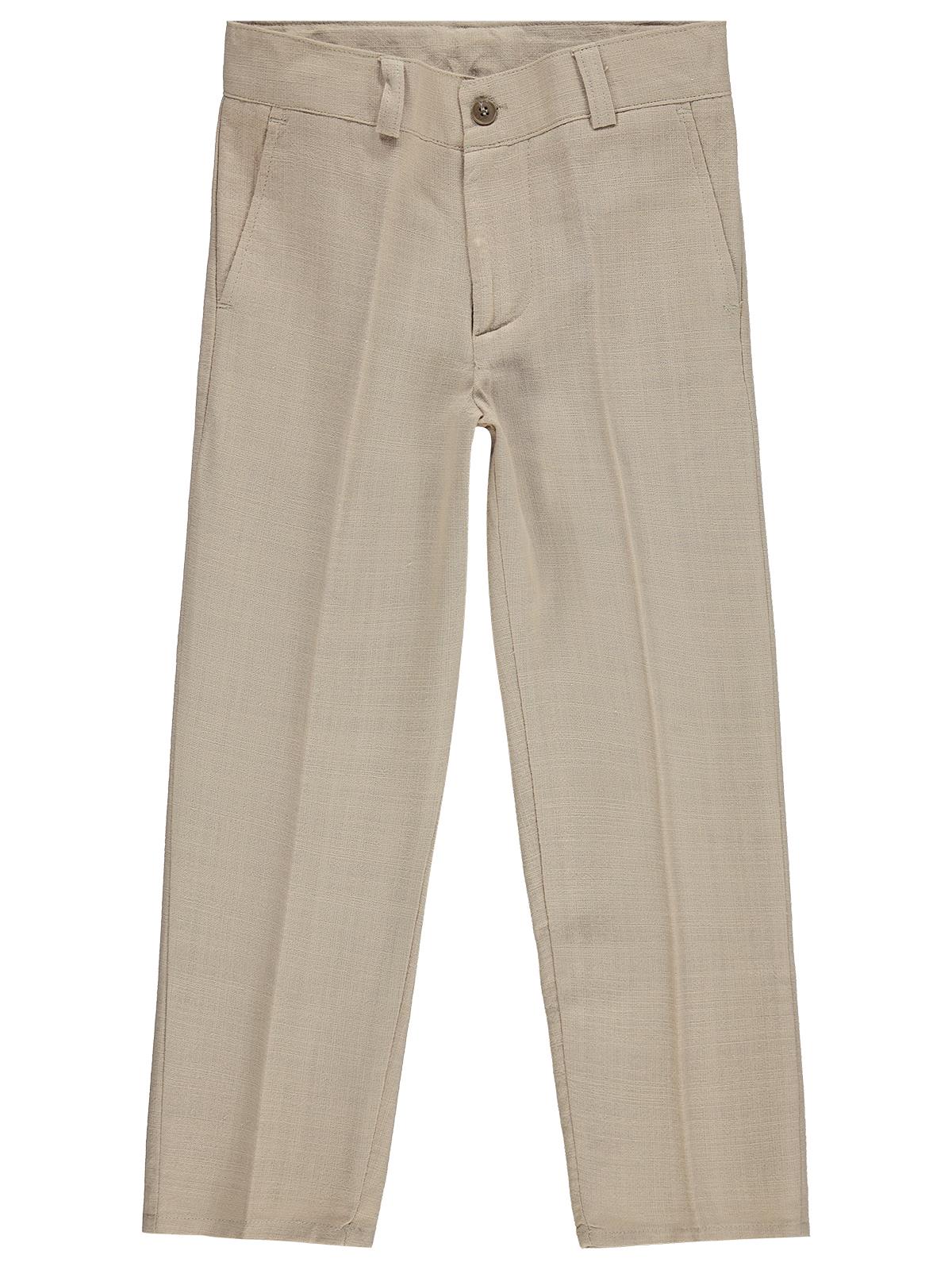 Pierre Cardin Keten Görünümlü 10-12 Yaş Pantolon - Kahverengi