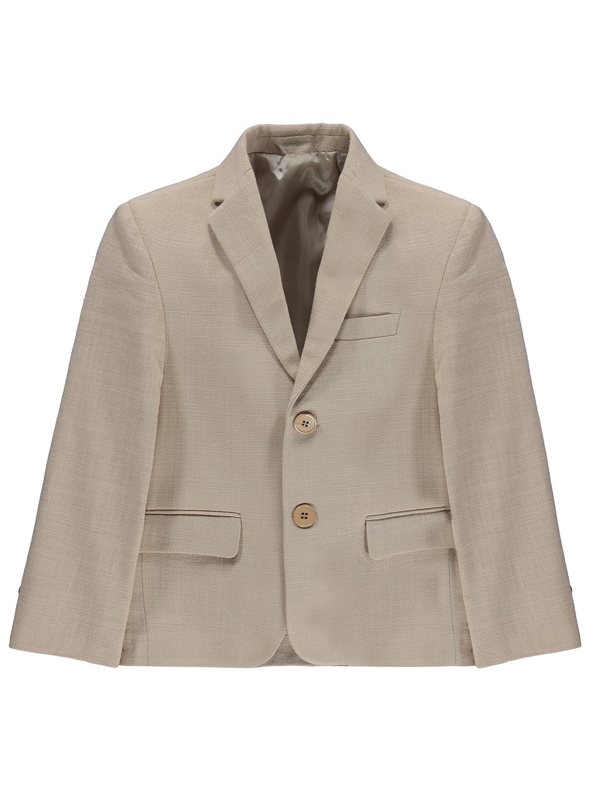 Pierre Cardin Keten Görünümlü 10-12 Yaş Ceket - Kahverengi