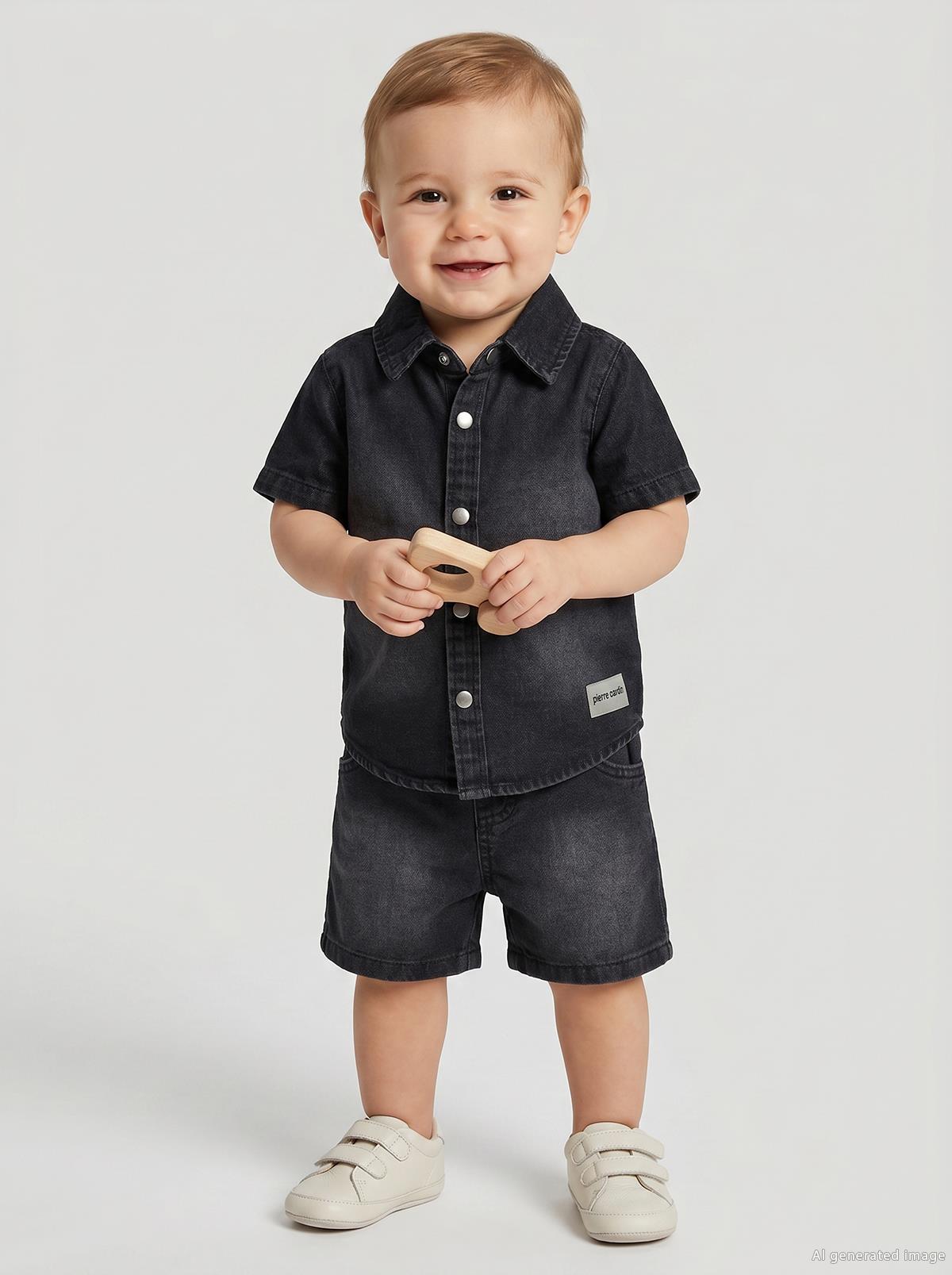 Pierre Cardin 6-18 Ay Bebek Takım - Siyah