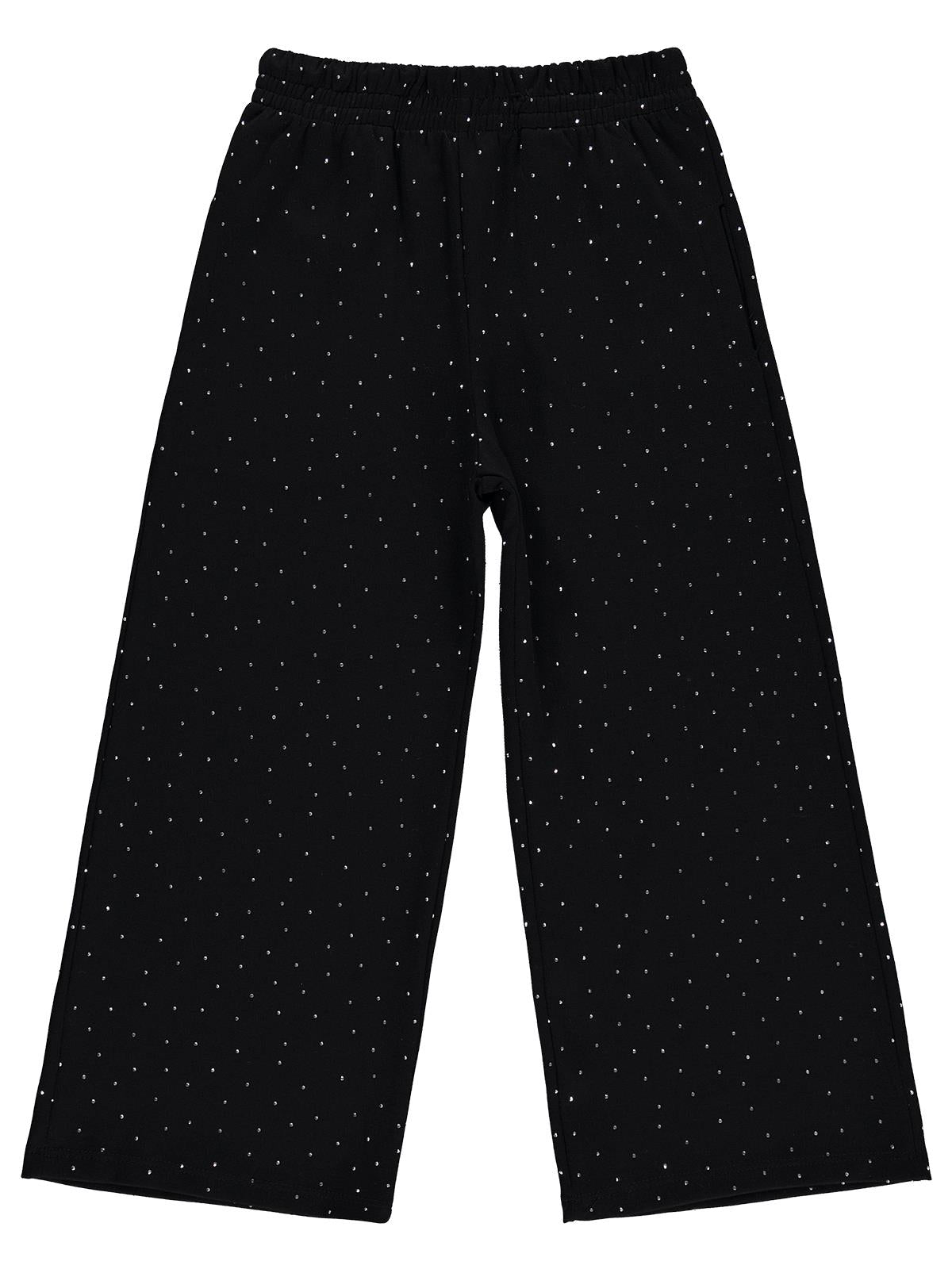 Civil Girls Kız Çocuk Taşlı 6-9 Yaş Pantolon - Siyah