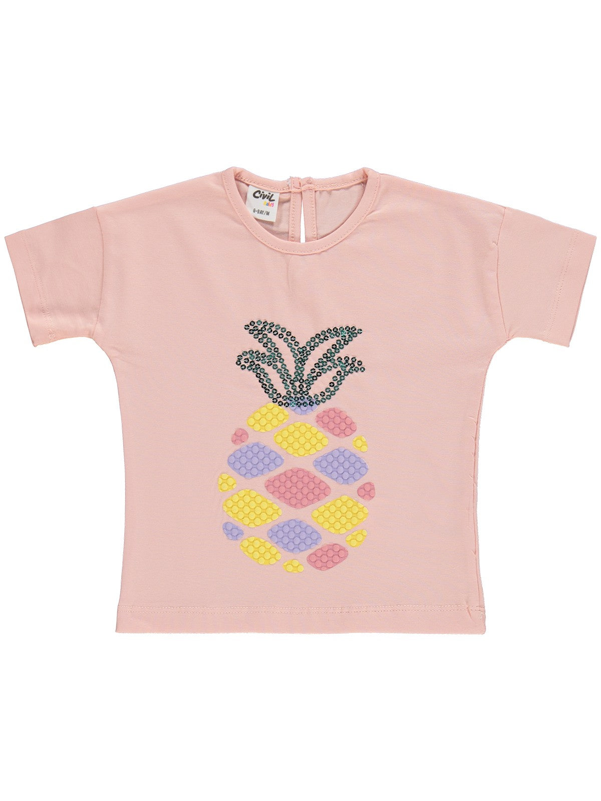 Civil Baby Ananas Nakışlı 6-18 Ay Takım - Pudra