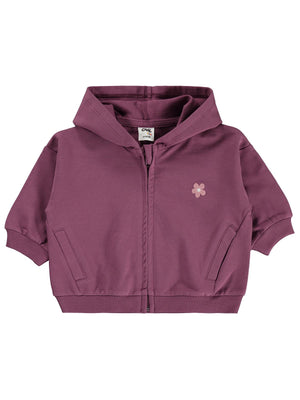 Civil Baby Çiçek Nakışlı Basic 6-18 Ay Hırka - Lila