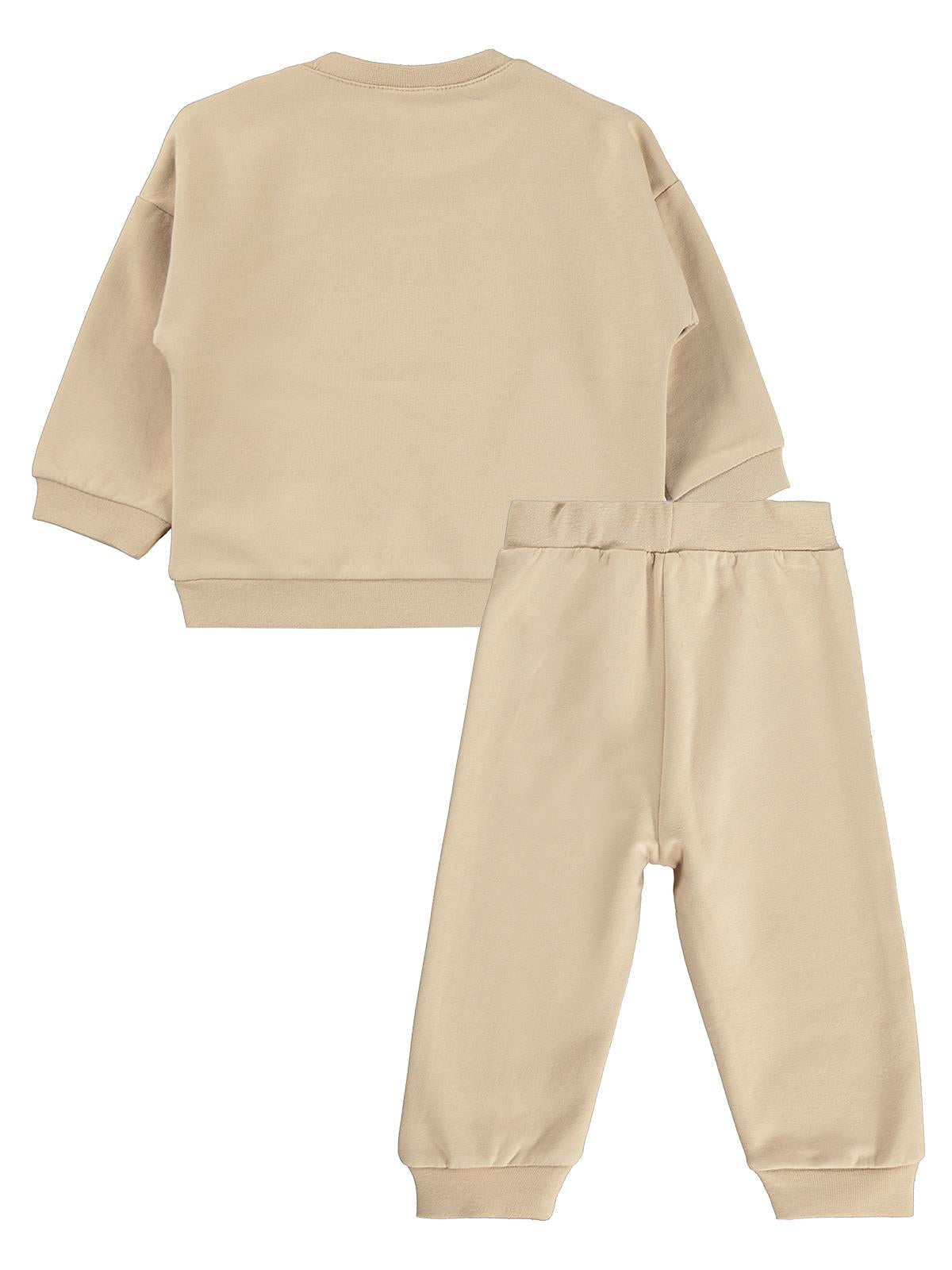 Civil Baby Tavşan Baskılı Basic 6-18 Ay Takım - Bej