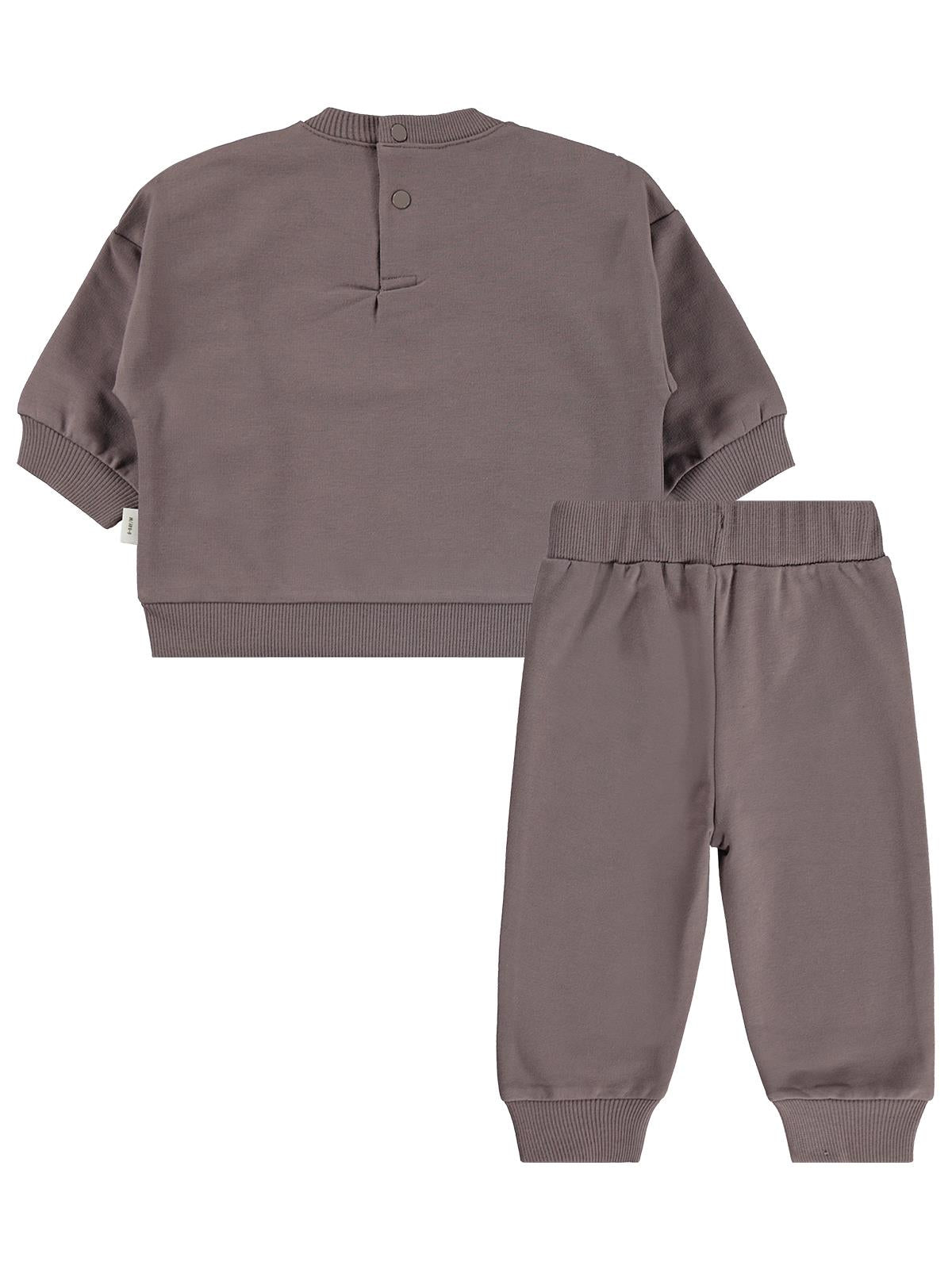 Civil Baby Fırfırlı Basic 6-18 Ay Takım - Kahve