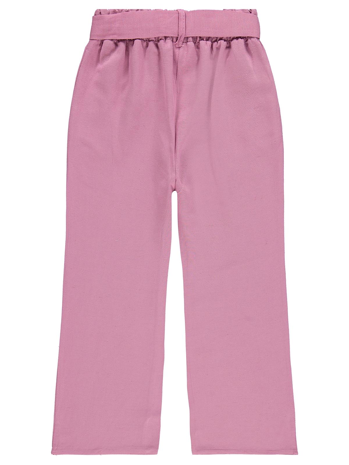 Civil Girls Kuşaklı 6-9 Yaş Pantolon - Pembe