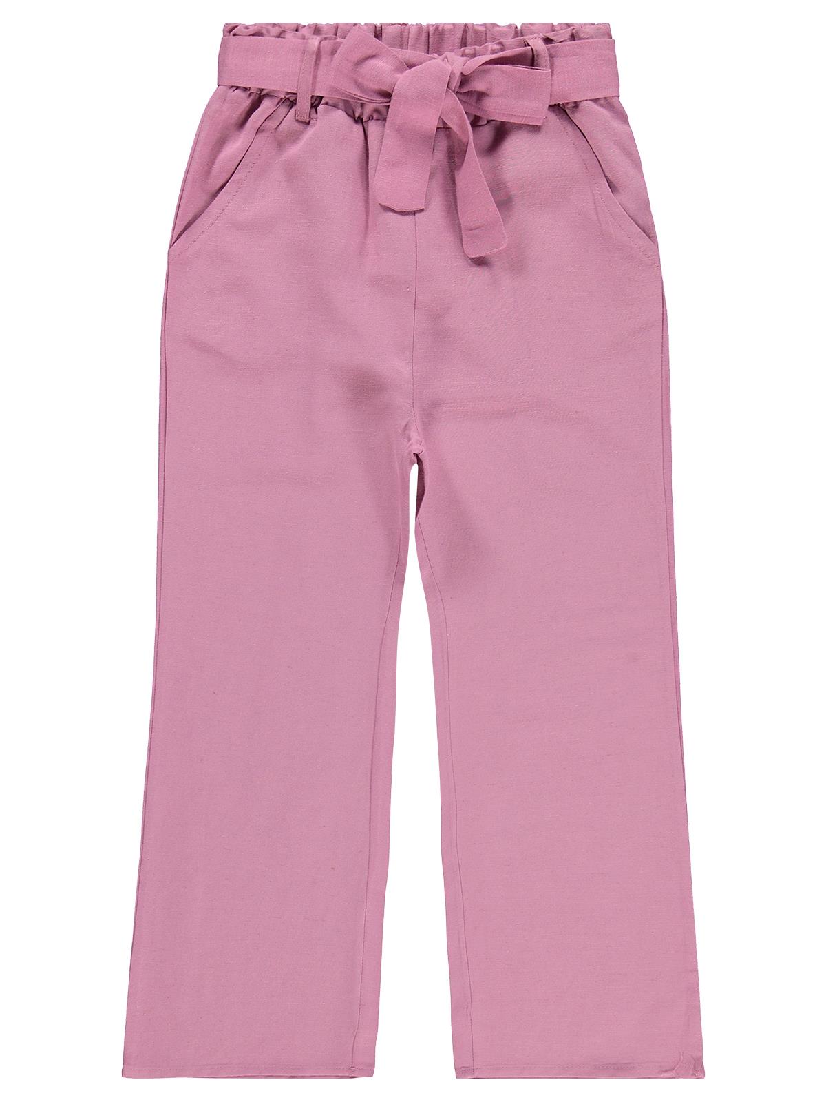Civil Girls Kuşaklı 6-9 Yaş Pantolon - Pembe