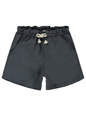 Civil Girls Beli Lastikli Cepli 10-13 Yaş Şort - Gri