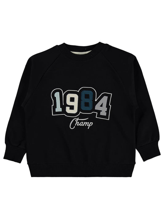 Mışıl Kids 1984 Nakışlı 6-9 Yaş Eşofman Takımı - Siyah