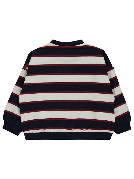 Civil Baby Çizgili 6-18 Ay Sweatshirt - Lacivert