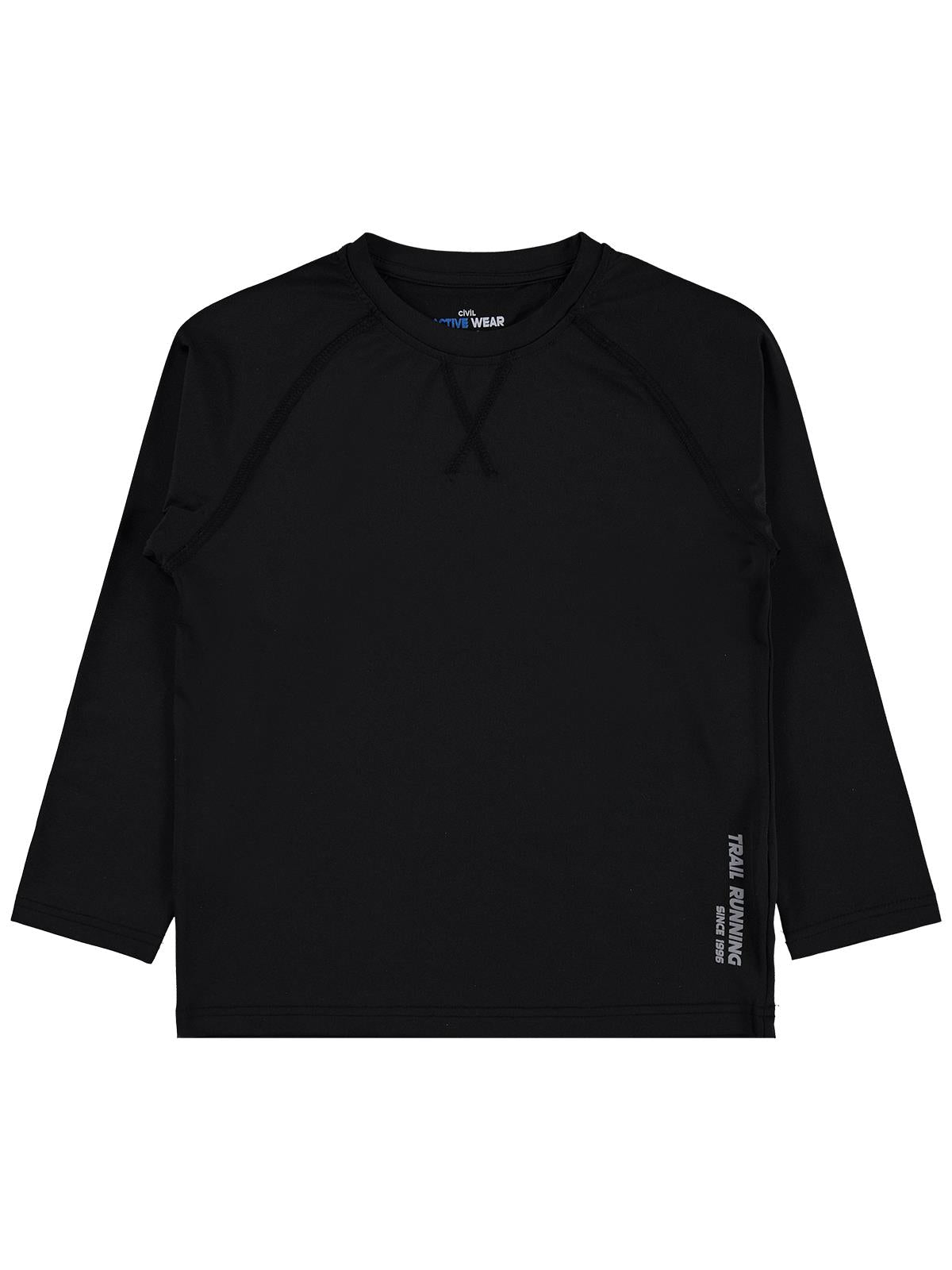 Civil Boys Reflektör Baskılı 10-13 Yaş Sweatshirt - Siyah