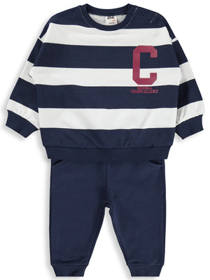 Civil Baby C Baskılı 6-18 Ay Takım - Lacivert
