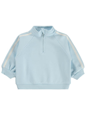 Civil Baby Yarım Fermuar 6-18 Ay Sweatshirt - Mavi