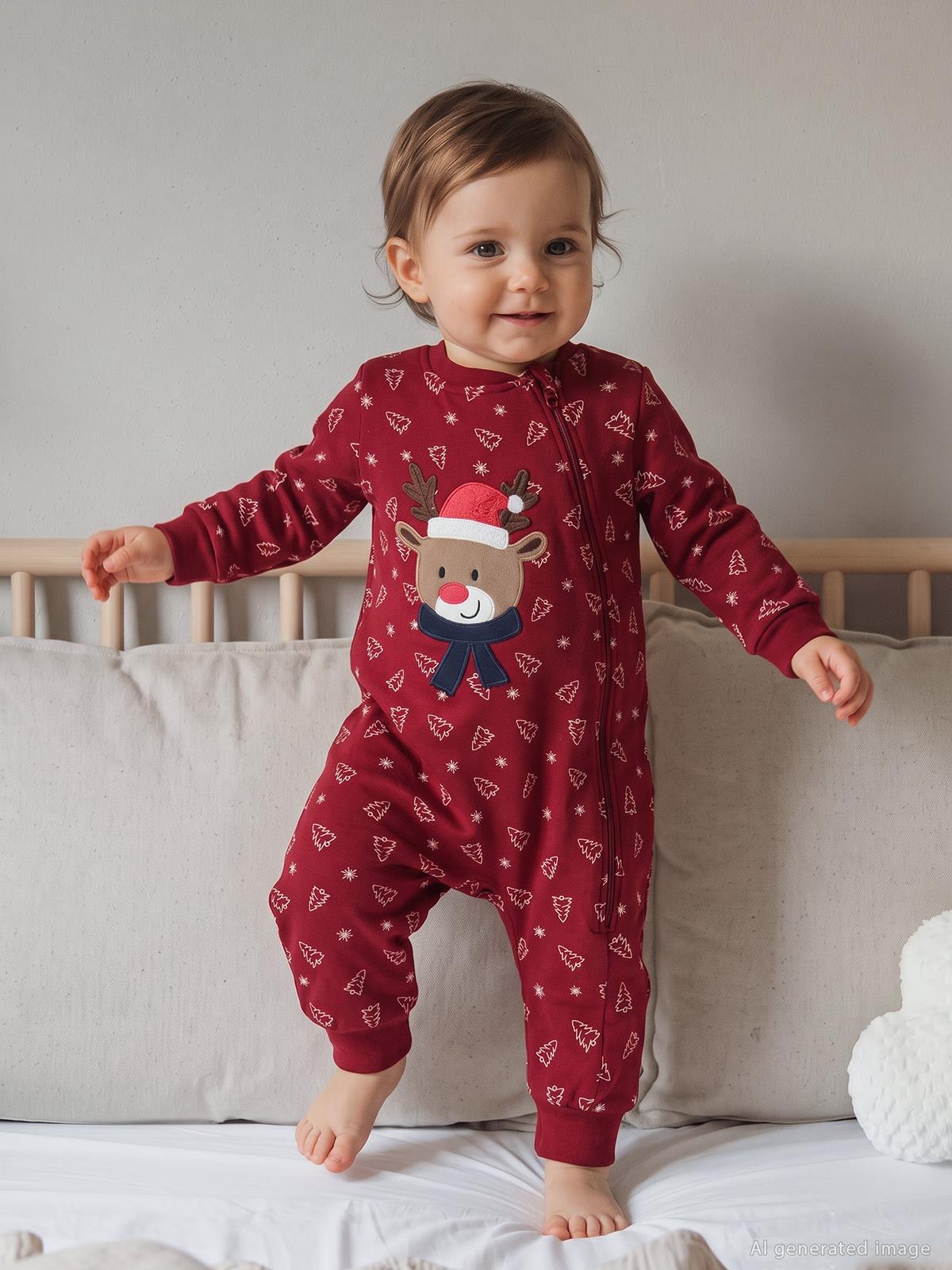 Civil Baby Şapkalı Ayıcık Baskılı 2.5 TOG  Uyku Tulumu - Bordo