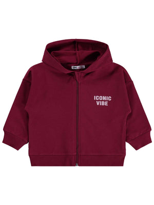 Civil Girls Basic 2-5 Yaş Hırka - Bordo