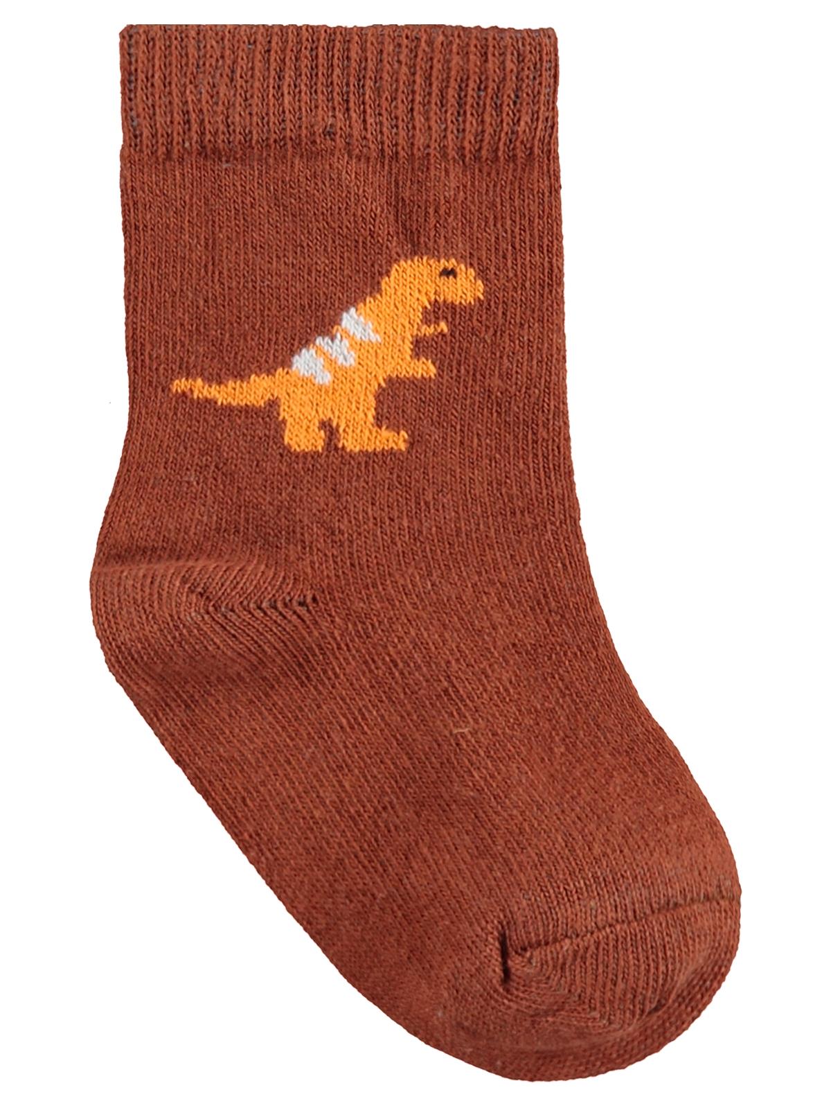Civil Baby Dinosours 3'lü 6- Bebek Erkek Çorap Set