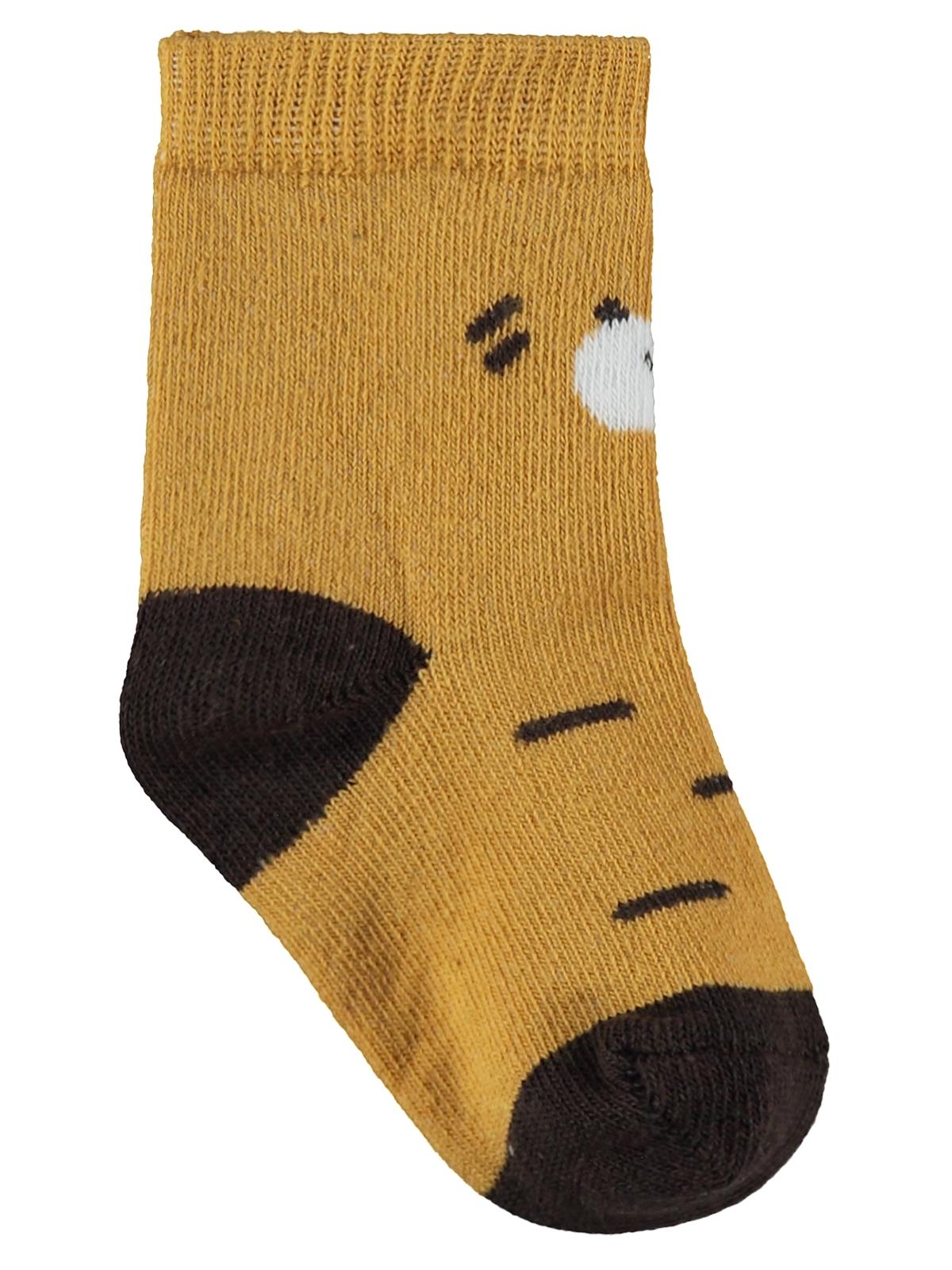 Civil Baby Face Animal 3'lü 6- Bebek Erkek Çorap Set