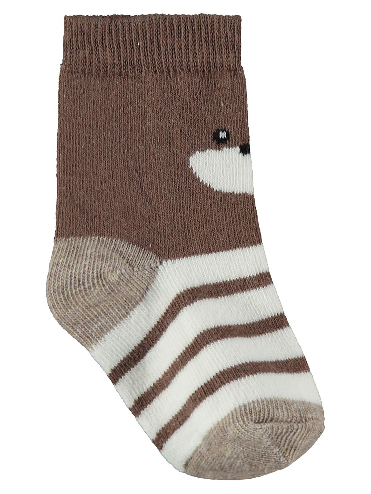 Civil Baby Face Animal 3'lü 6- Bebek Erkek Çorap Set