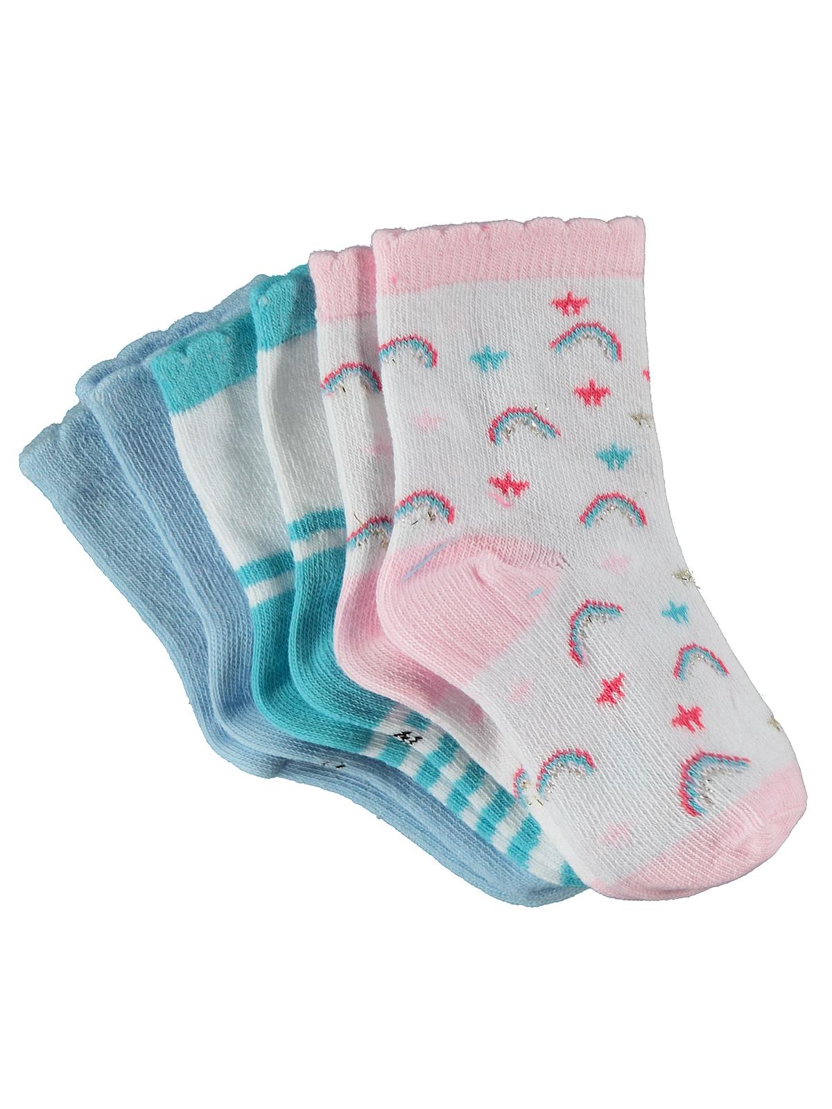 Civil Baby Unicorn 3'lü 6- Bebek Kız Çorap Set