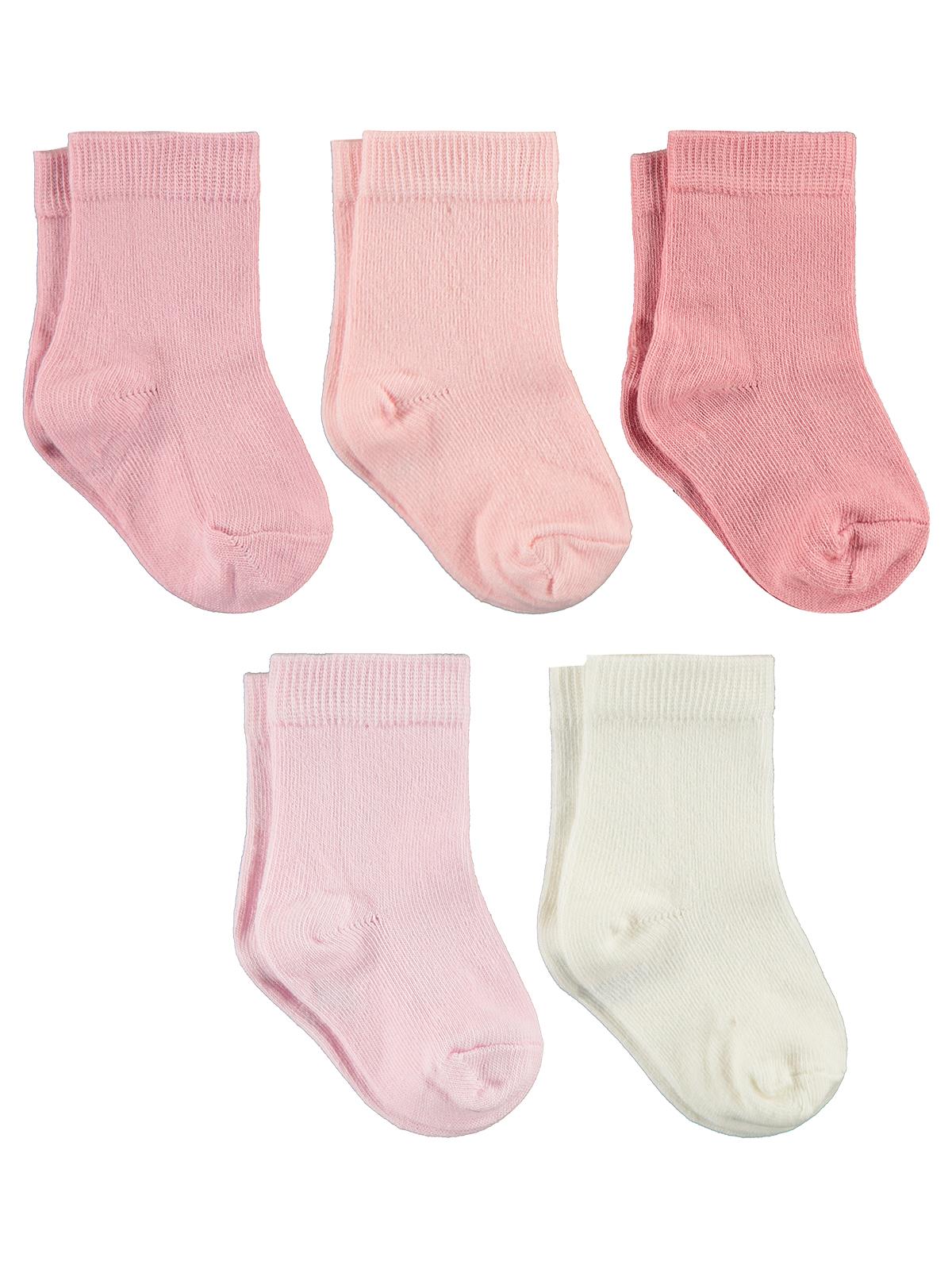 Civil Baby Basic 5'li 6- Bebek Kız Çorap Set