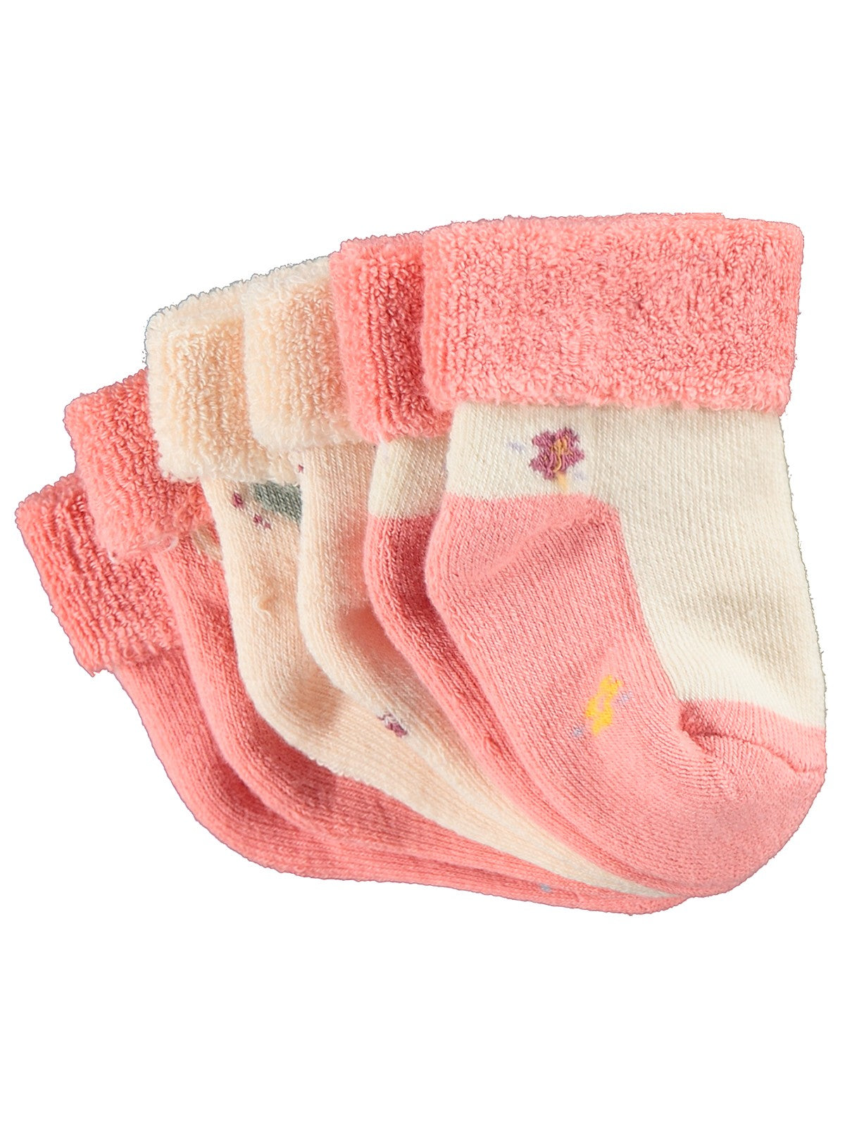 Civil Baby Kalp Kıvrık Havlu 6- 3'lü Bebek Kız Çorap Set