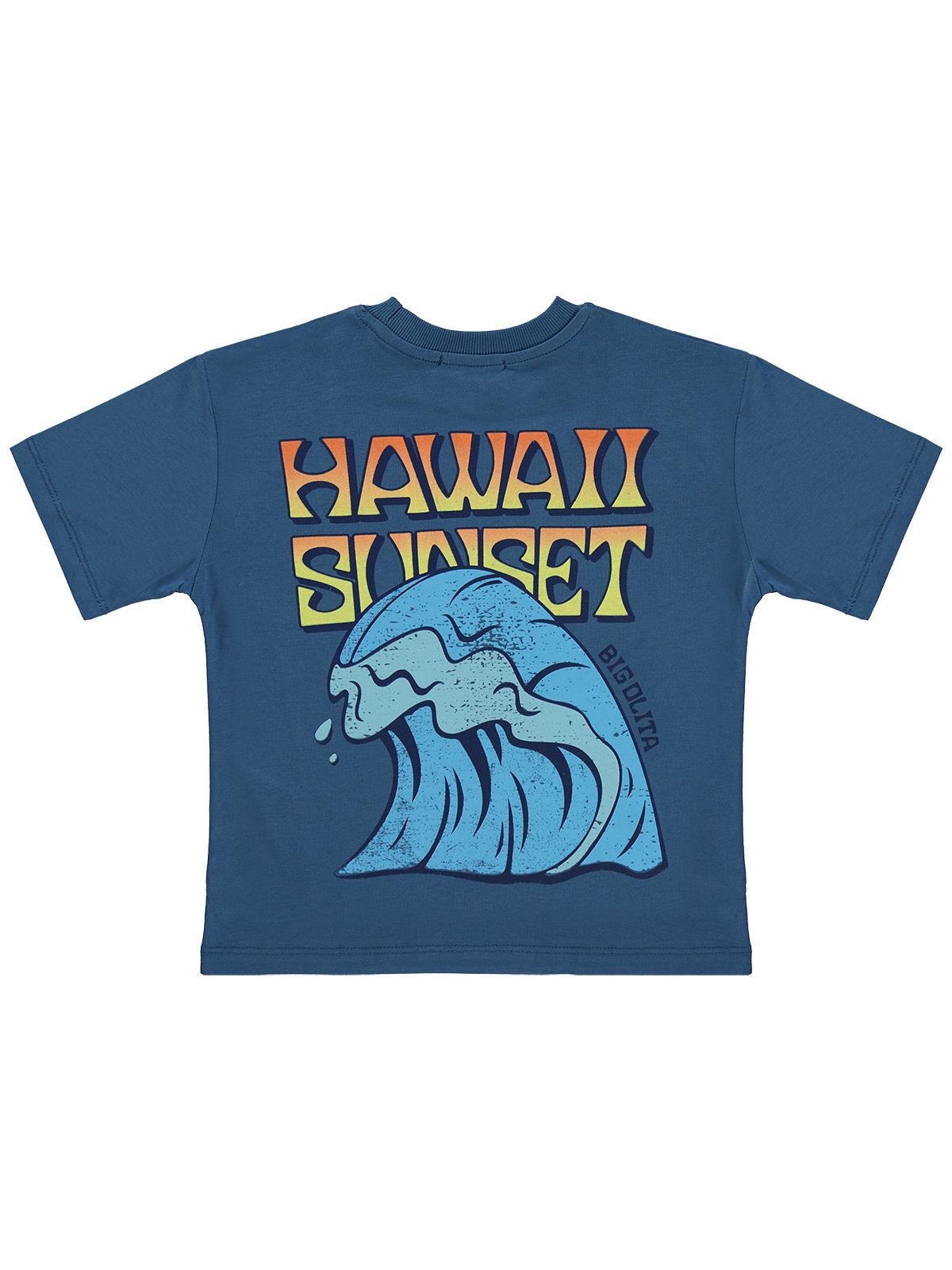 Civil Boys Hawaii Sunset Baskılı 6-9 Yaş Tişört - Yeşil