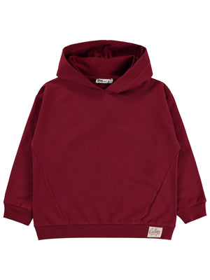 Civil Boys Basic Kapşonlu 6-9 Yaş Sweatshirt - Bordo