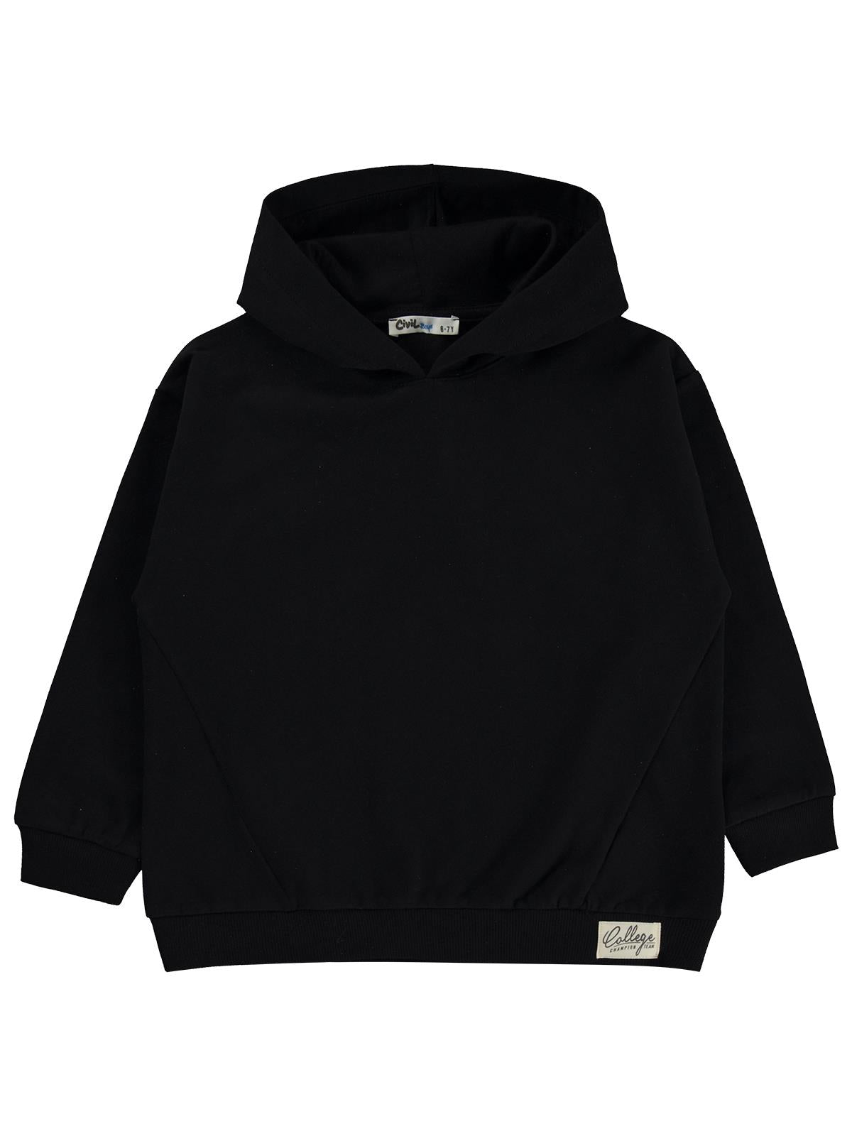 Civil Boys Basic Kapşonlu 10-13 Yaş Sweatshirt - Siyah