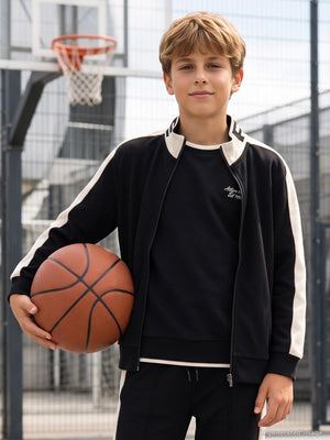 Civil Boys Pike Active 10-13 Yaş Hırka - Siyah