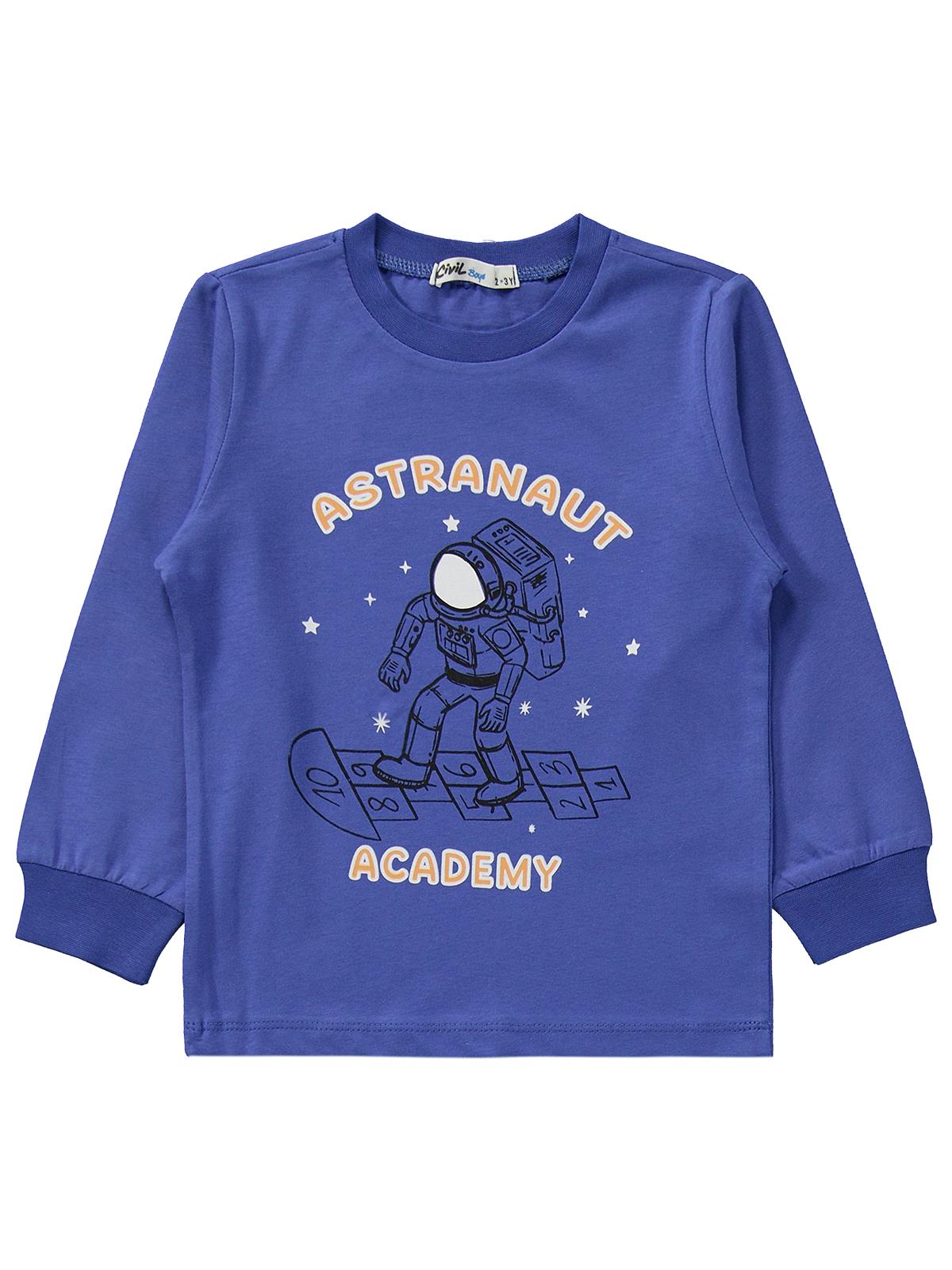 Civil Boys Astronot Baskılı 2-5 Yaş Pijama Takımı - Mavi