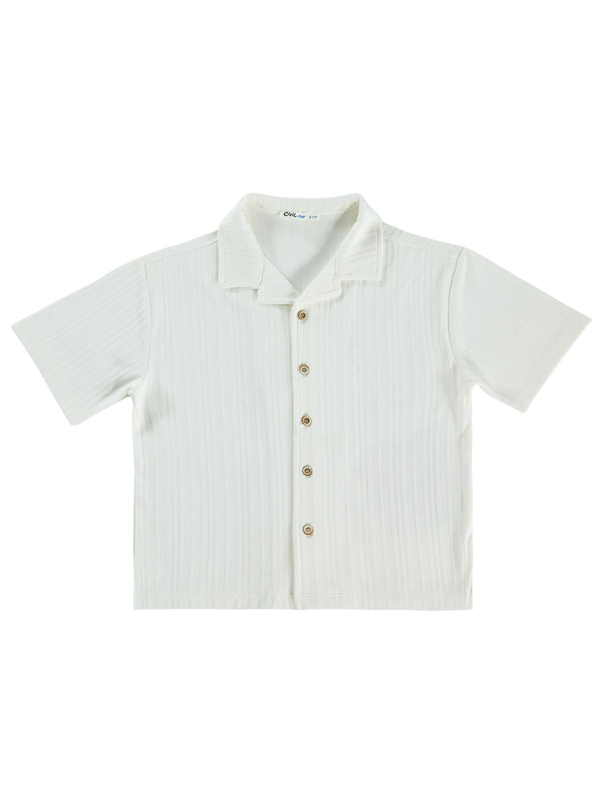 Civil Boys Tatil Yaka 10-13 Yaş Gömlek - Beyaz