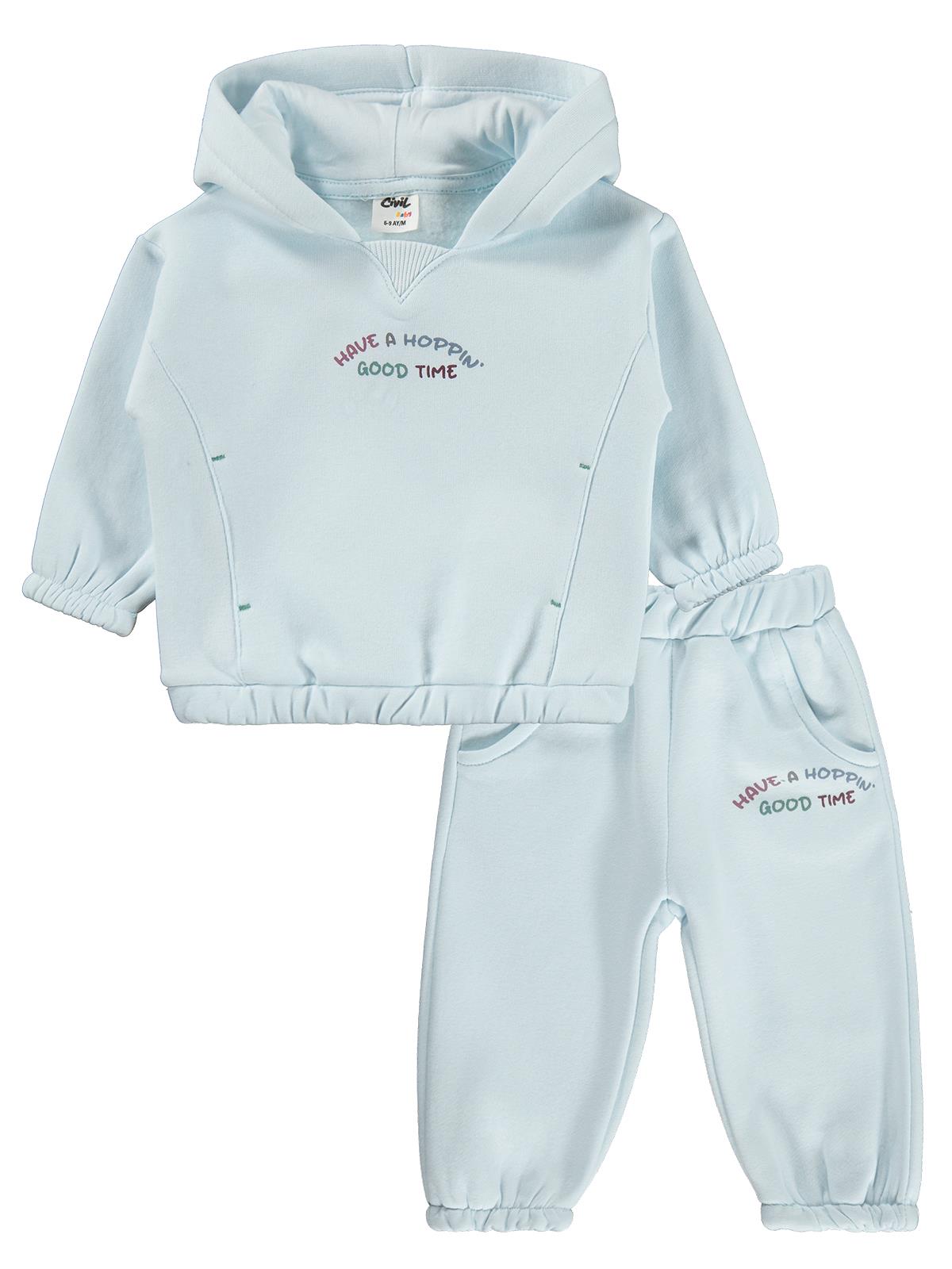 Civil Baby Good Time Tavşan Baskılı 6-18 Ay Takım - Yeşil