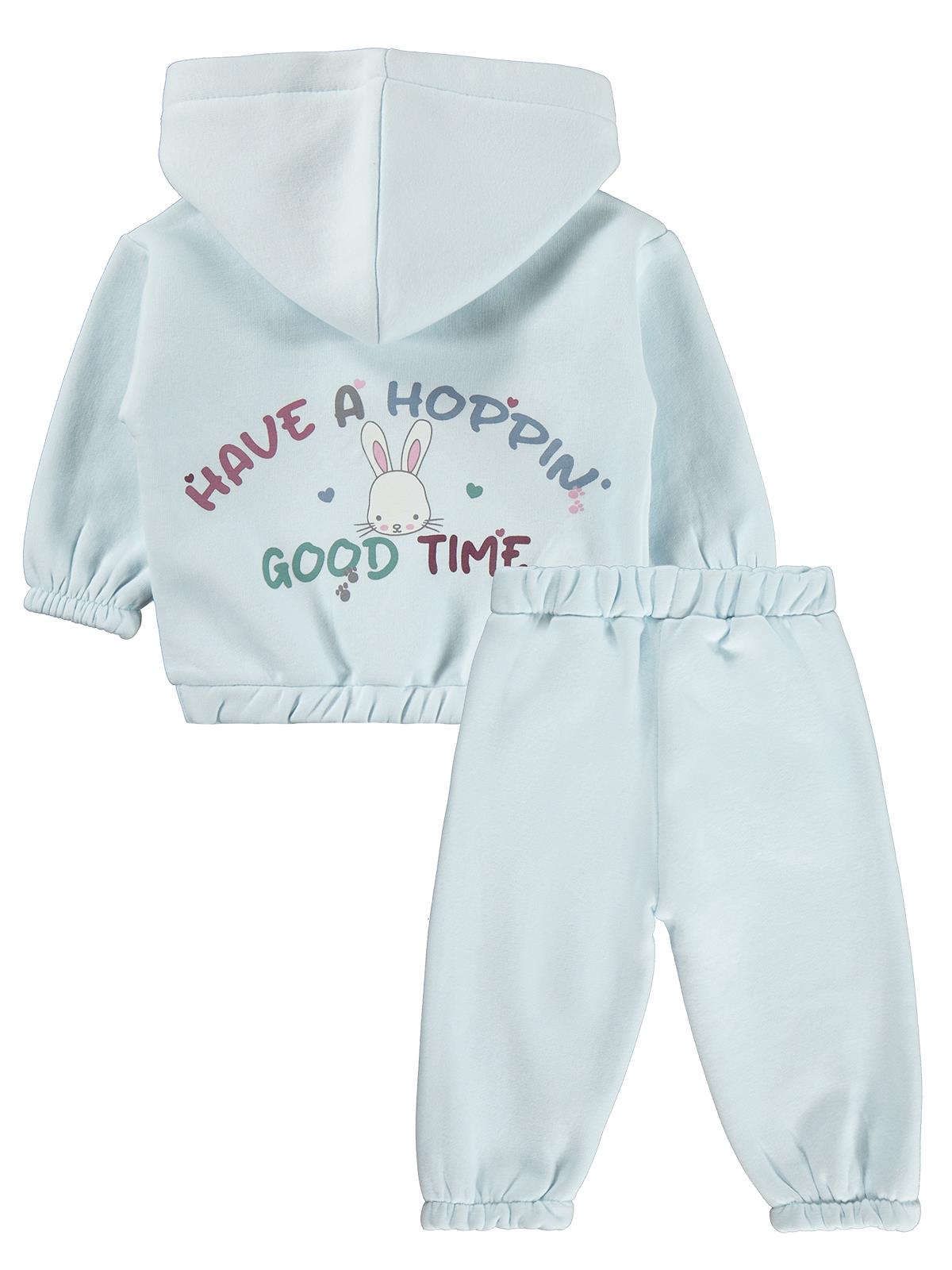 Civil Baby Good Time Tavşan Baskılı 6-18 Ay Takım - Yeşil