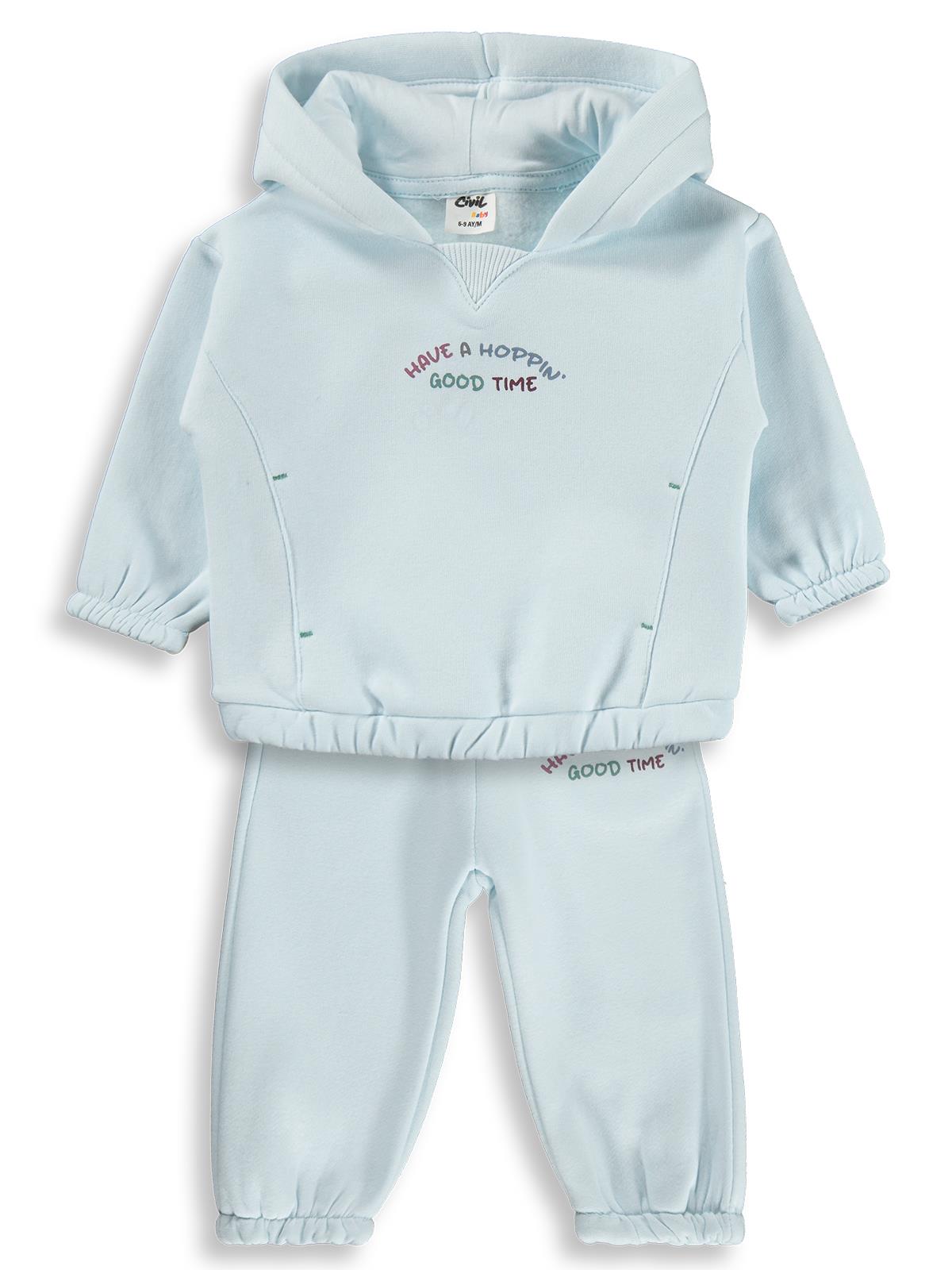Civil Baby Good Time Tavşan Baskılı 6-18 Ay Takım - Yeşil
