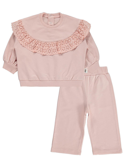 Civil Baby Dantel Fistolu 6-18 Ay Takım - Pembe