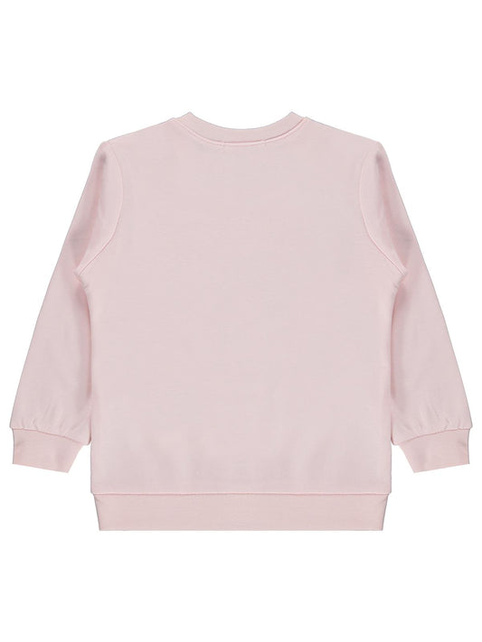 Civil Girls Fiyonk Baskılı 2-5 Yaş Sweatshirt  - Pudra