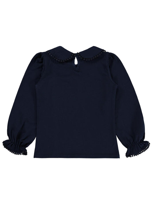 Civil Girls Dantel Şeritli 6-9 Yaş Sweatshirt - Lacivert