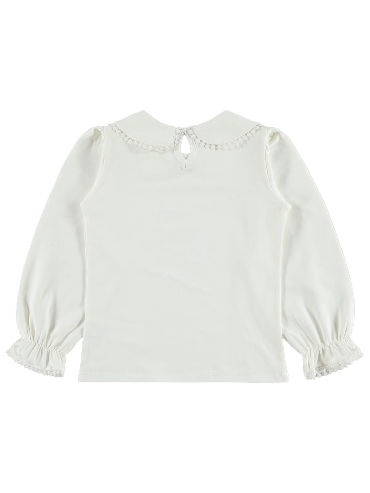 Civil Girls Dantel Şeritli 6-9 Yaş Sweatshirt - Ekru