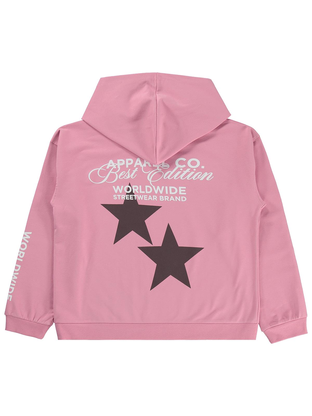 Civil Girls Yıldız Baskılı 10-13 Yaş Sweatshirt - Pembe