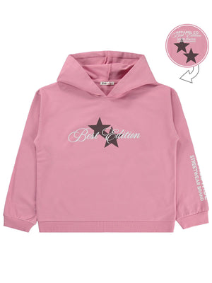 Civil Girls Yıldız Baskılı 10-13 Yaş Sweatshirt - Pembe