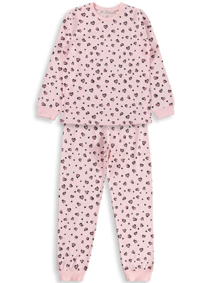 Civil Girls Leopar 10-13 Yaş Pijama Takımı - Pembe