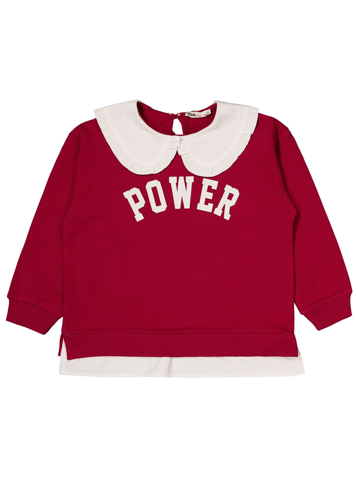 Civil Girls Power Baskılı 6-9 Yaş Takım - Bordo