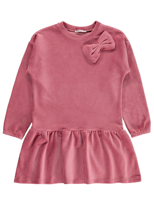 Civil Girls Fiyonk Detaylı 6-9 Yaş Elbise - Pembe