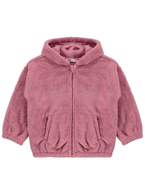 Civil Girls  Kız Çocuk Welsoft Hırka | Velsoft Uzun Kol Kapşonlu | Okul Kreş ve Günlük Kullanım - Pembe