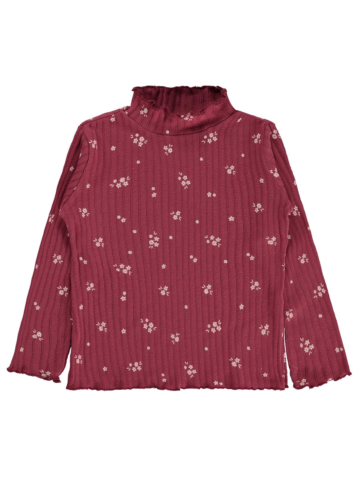 Civil Kız Çocuk Çıtır Çiçek Sweatshirt | Şardonlu Raporlu Kaşkorse | Okul Kreş ve Günlük Kullanım - Kırmızı