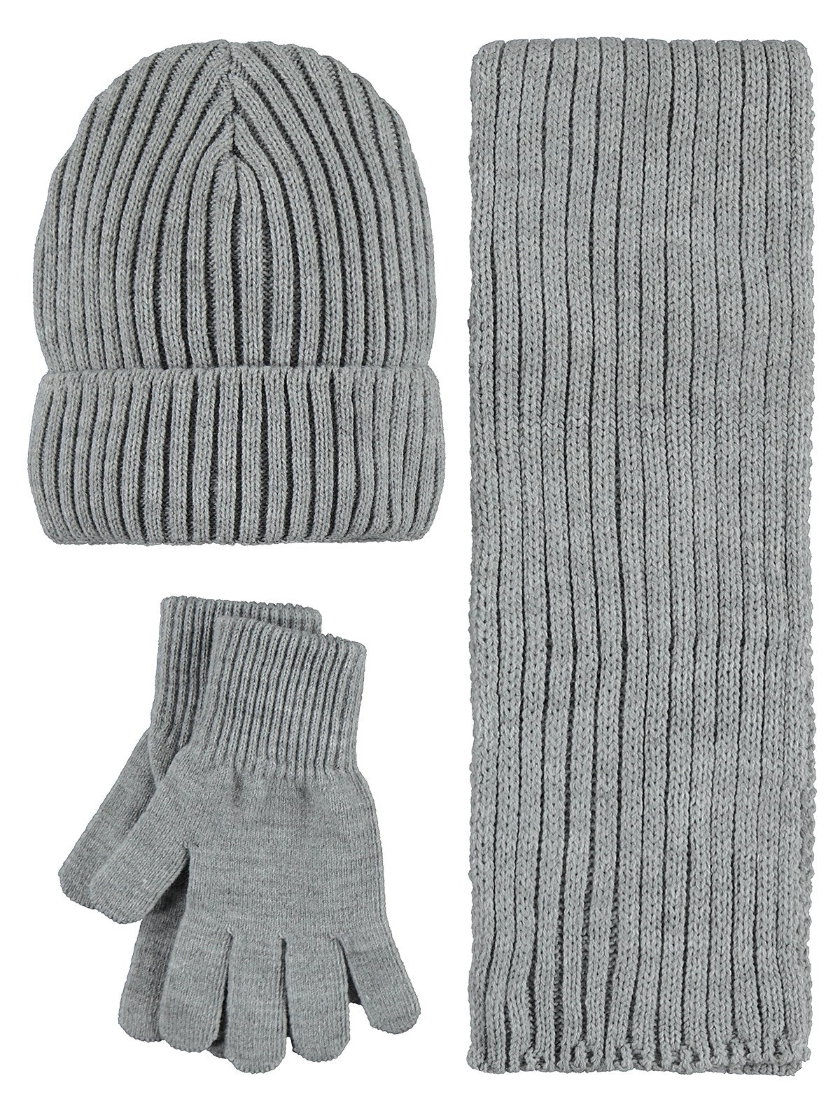 Civil Boys 10-13 Yaş Atkı Bere Eldiven Set - Gri