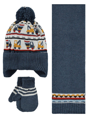 Civil Baby 6-18 Ay Atkı Bere Eldiven Set - Lacivert